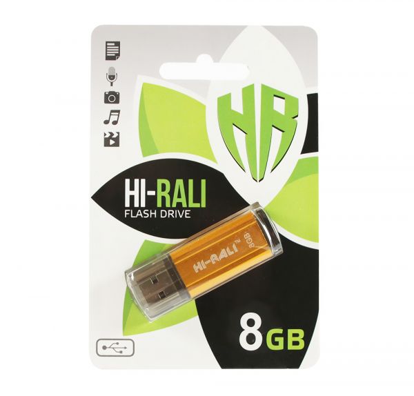 USB Flash Drive 8Gb Hi-Rali Stark series Gold, HI-8GBSTGD -  1