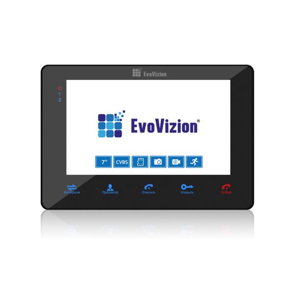  EvoVizion VP-705, Black, 7 " AHD, PAL/NTSC,    2-    , 12 ,  ,  /,  microSD -  1