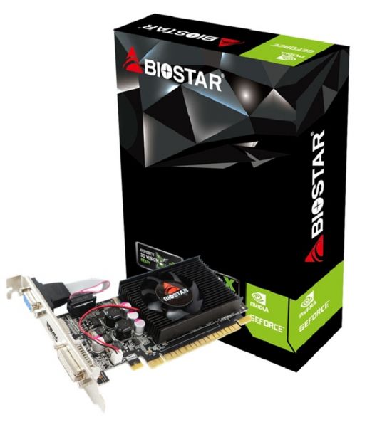 ³ GeForce GT610, Biostar, 2Gb GDDR3, 64-bit, VGA/DVI/HDMI, 700/1333 MHz, Low Profile (VN6103THX6) -  1
