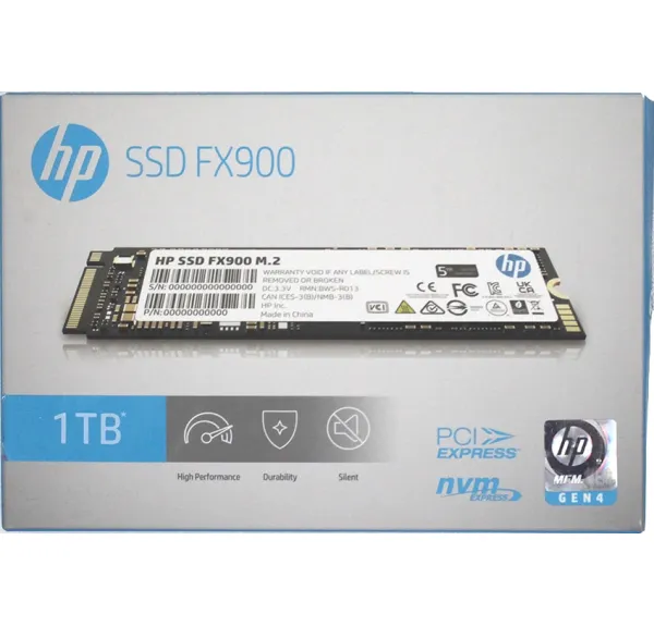 SSD ���������� HP FX900 1Tb PCI-E 4.0 x4 M.2 2280 3D TLC (57S53AA) - �������� 2