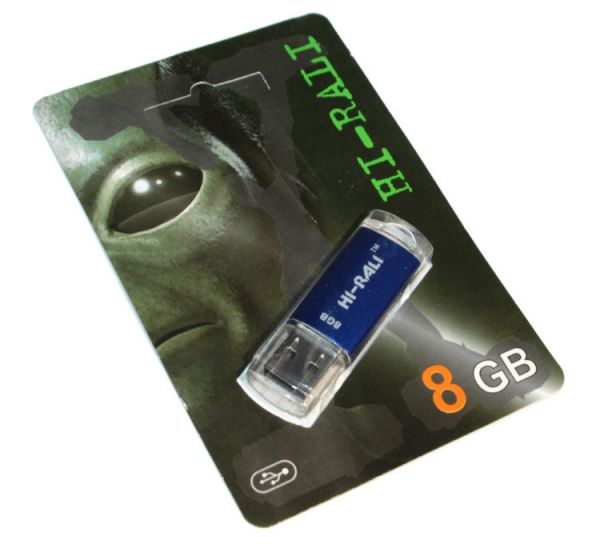 USB Flash Drive 8Gb Hi-Rali Rocket series Blue / HI-8GBVCBL -  1