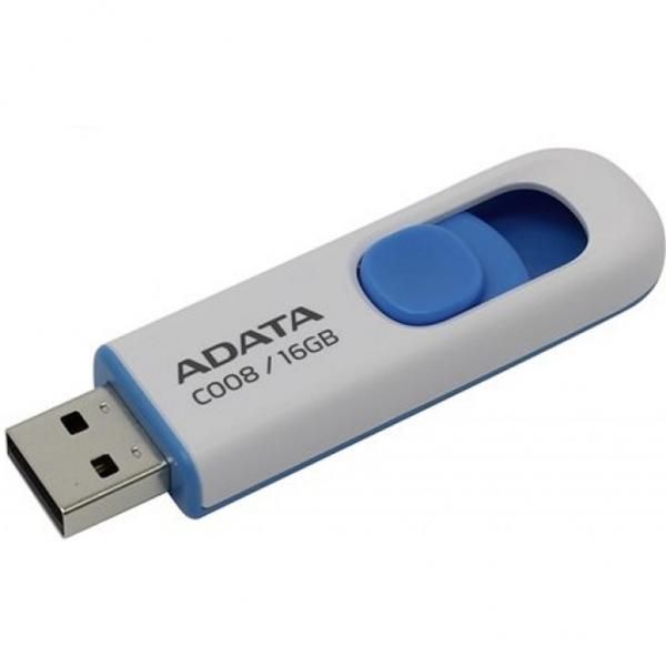 USB Flash Drive 16Gb ADATA C008, White/Blue (AC008-16G-RWE) - �������� 2
