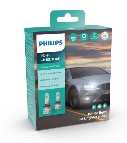 ����� ���������� PHILIPS HB3/HB4 11005U51X2 LED Ultinon Pro5100 +160% 12/24V - �������� 1