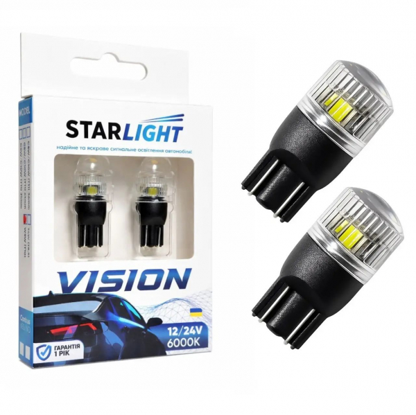 ������� LED StarLight Vision W5W (T10) S3 LED W2.1 x 9.5d White 6000K 12/24V - �������� 1