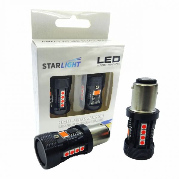 ������� LED StarLight Vision PR21/5W (T25/5) BRS LED BAY15D 1157 Red 12V - �������� 1