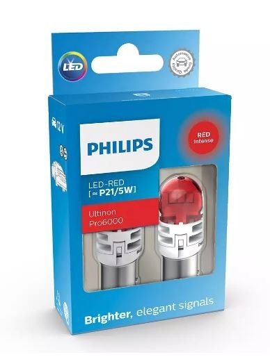 �������� Philips 11499RU60X2 P21/5W LED Ultinon Pro6000 SI 12V BAY15d red - �������� 1