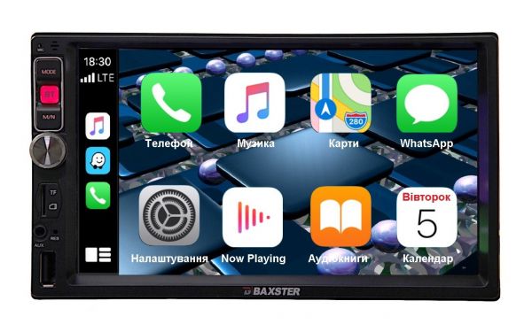 ���������� 2-DIN Baxster BMS-W202 Carplay/AndroidAuto - �������� 1