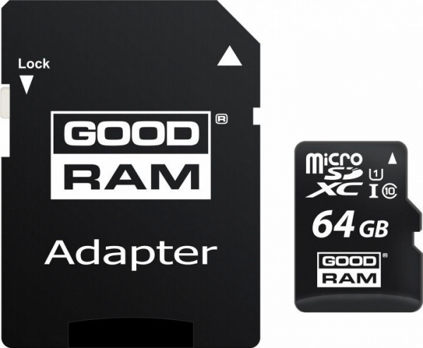 ����� ���'�� ����� ���'�� GOODRAM 64GB microCARD SDXC C10 UHS-I 100R/10W U1 + Adapter - �������� 1