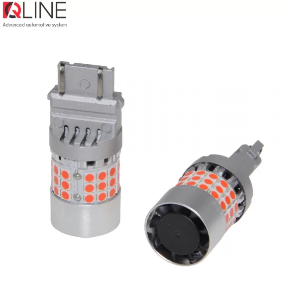  LED Qline 3157 (P27/7W) Red CANBUS (2) -  1