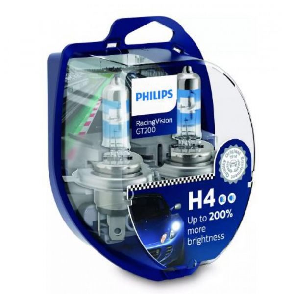 ��������� Philips H4 RACING VISION +200%, 2 �� ������ (12342RGTS2) - �������� 1