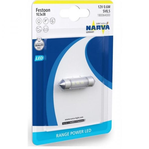 �������� LED Narva 180064000 �5W 12V SV8.5 0,6W 10.5x38 6000K - �������� 1