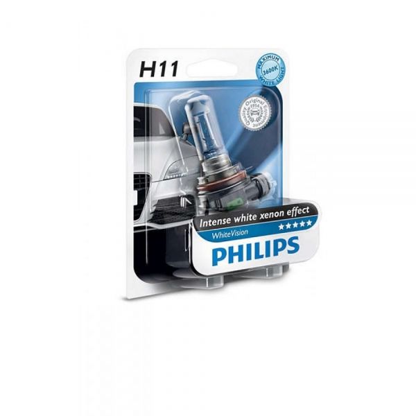   Philips H11 WhiteVision +60%, 3700K, 1/ 12362WHVB1 -  1