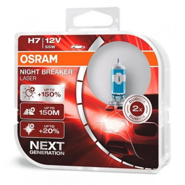 ����� ��������� Osram 64210NL H7 Night Breaker Laser NG +150% 55W 12V PX26d HardDuopet - �������� 1