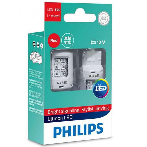 ������� LED Philips W21W RED Ultinon 12V 11065ULRX2 (2��) - �������� 1