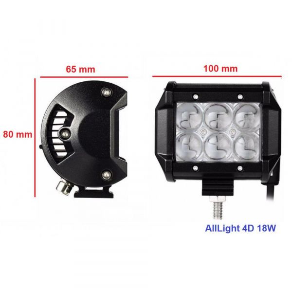 ���������� ���� AllLight 4D-18W 6 chip cree spot 9-30V (������ �����) - �������� 1