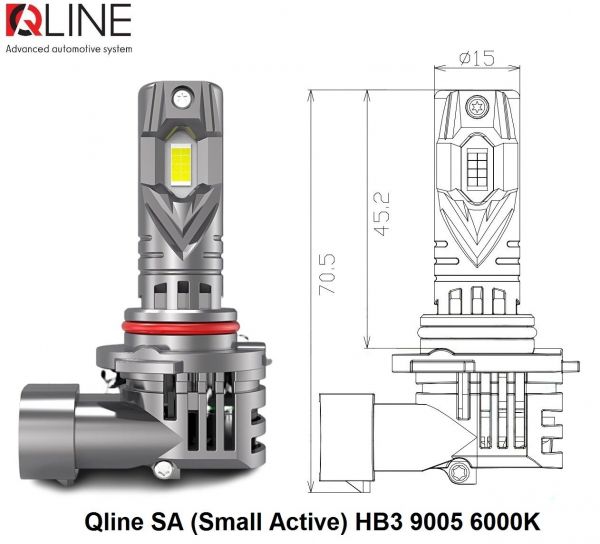 ���������� ����� Qline SA (Small Active) HB3 9005 6000K (2��) - �������� 1