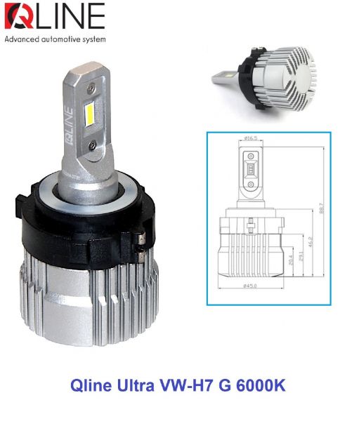 ����� ���������� Qline Ultra VW-H7 G 6000K (2��) - �������� 1
