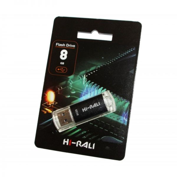 USB Flash Drive 8Gb Hi-Rali Rocket series Black / HI-8GBVCBK -  1
