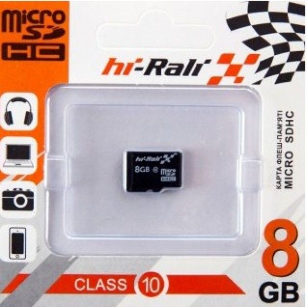   Hi-Rali microSDHC 8Gb Class 10   -  1