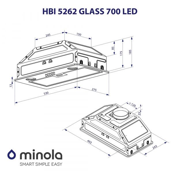 ������� Minola HBI 5262 GR GLASS 700 LED - �������� 9