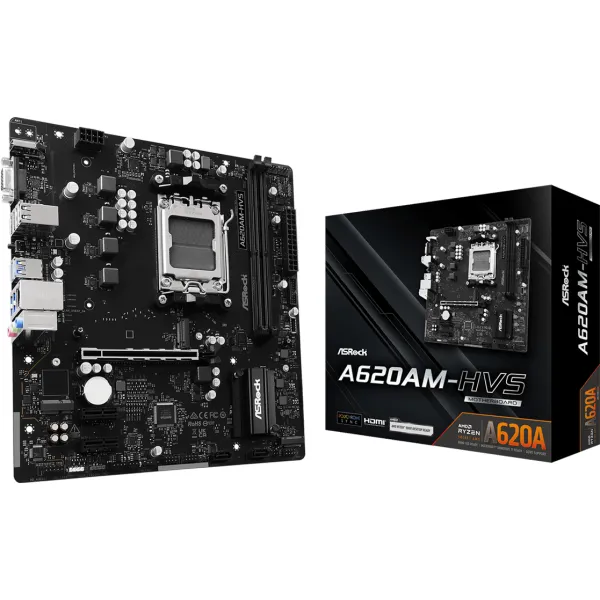 M  ASRock A620AM-HVS (sAM5, AMD A620A, DDR5) -  5