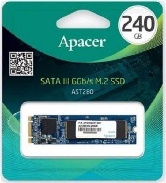  SSD M.2 2280 240GB Apacer (AP240GAST280-1) -  2