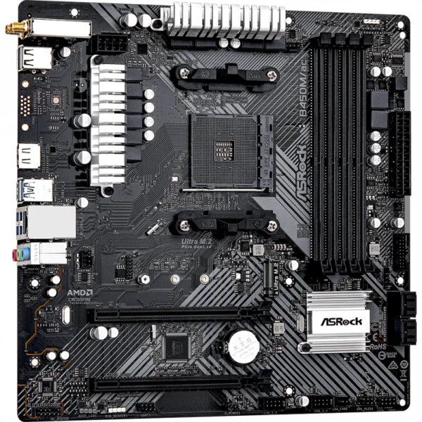ASROCK ����������� ����� AMD AM4 B450 HDMI 1xM.2 2xDDR4 G B450M/AC R2.0 - �������� 3