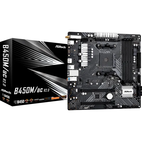 ASROCK ����������� ����� AMD AM4 B450 HDMI 1xM.2 2xDDR4 G B450M/AC R2.0 - �������� 6