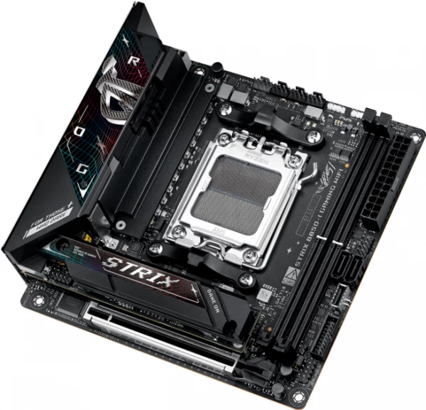 ASUS ����������� ����� sAM5/2DDR5/HDMI/USB4/1PCIe/2M.2/ 2SATA/LAN2.5Gb ROG STRIX B850-I GAMING WIFI - �������� 4