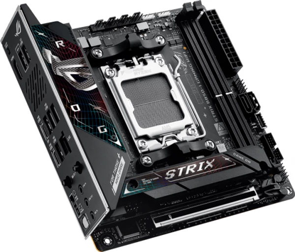 ASUS ����������� ����� sAM5/2DDR5/HDMI/USB4/1PCIe/2M.2/ 2SATA/LAN2.5Gb ROG STRIX B850-I GAMING WIFI - �������� 5
