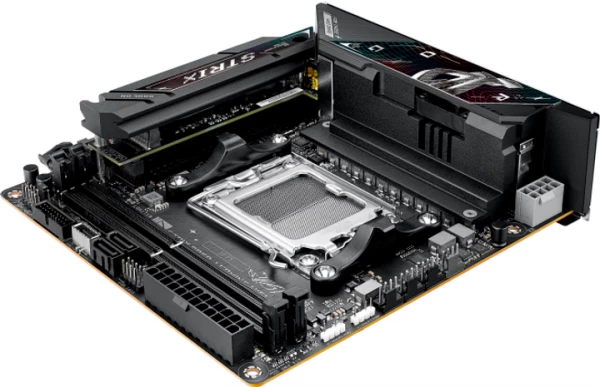 ASUS ����������� ����� sAM5/2DDR5/HDMI/USB4/1PCIe/2M.2/ 2SATA/LAN2.5Gb ROG STRIX B850-I GAMING WIFI - �������� 6