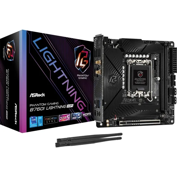 M  ASRock B760I Lightning WIFI (s1700, Intel B760, DDR5) -  6