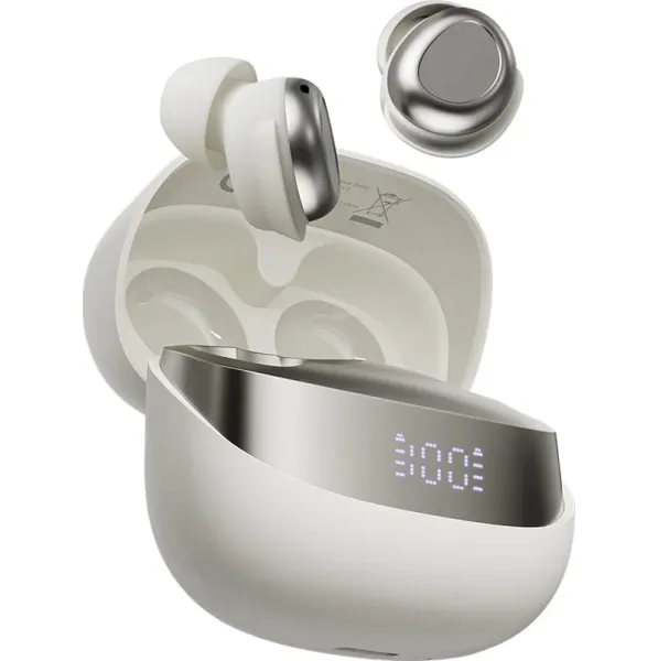 ��������� ��������� Blackview AirBuds 9, White, Bluetooth 5.4, �������, ���������� 400 mAh, Type-C, �������� ��������� ������ �����, ����� 䳿 �� 10 �, ��� ������ �� 24 ��� (6931548319702) - �������� 2