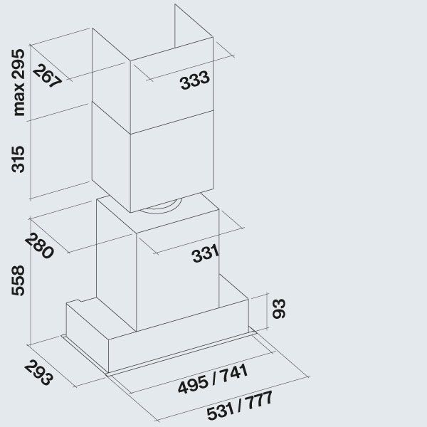 ������� Falmec GRUPPO INCASSO NRS PLUS 50 ����.����� (CGIW50.E27P2#EUI490F) - �������� 3