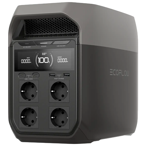 ������� ������� EcoFlow DELTA 3, Black/Grey, 1800 �� / 1024 ��/�, 2xType-C (100 ��), 2xUSB (18 ��), 2xDC, 4x220V, ����� ��������, LiFePO4, WiFi / Bluetooth (EFDELTA3-EU) - �������� 1