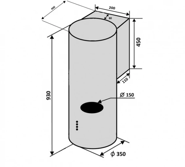 ������� VENTOLUX CILINDRO 35 BK (1200) ST MM - �������� 9