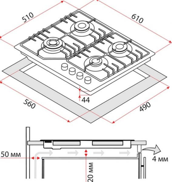 ������� �������� ����������� Perfelli HGM 61694 WH - �������� 11