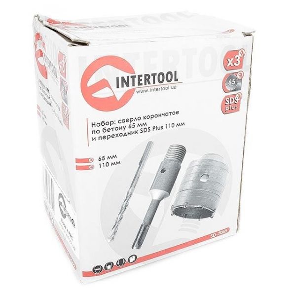 ��������: ������ ���������� �� ������ 65 ��+���������� SDS Plus 100�� INTERTOOL SD-7065 - �������� 8