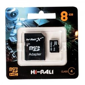   Hi-Rali microSDHC 8Gb Class4 SD  -  1