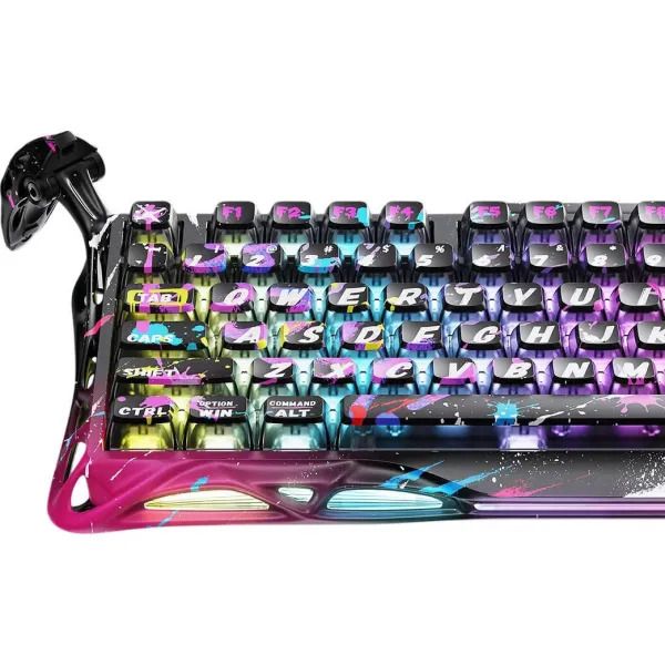 ��������� �������� GravaStar Mercury V75 Pro 80keys, Magnetic Jade Gaming, 8K, USB-A, RGB, Neon Graffiti GSV75PRO_U_CG_BLK - �������� 4