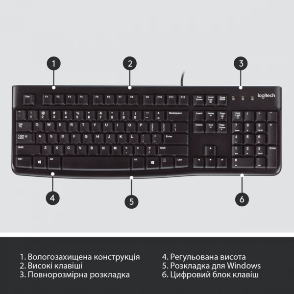 ��������� Logitech K120 Ukr (920-002643) - �������� 6