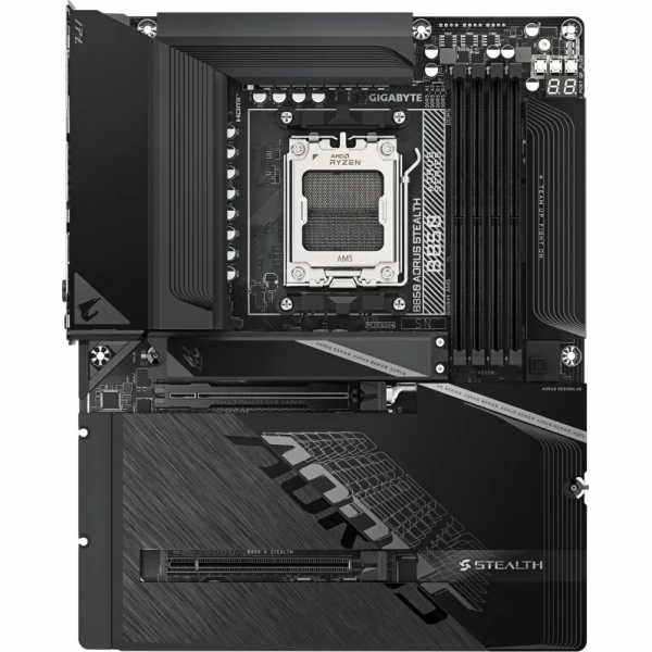 GIGABYTE M���������� ����� sAM5 AMD B850 HDMI 4xM.2 5GbE LA N ATX  B850 AORUS STEALTH - �������� 5