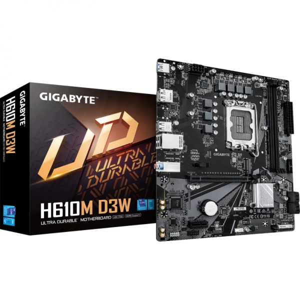 GIGABYTE M���������� ����� s1700 Intel H610 HDMI/DP 1xM.2 G bE LAN mATX  H610M D3W - �������� 4