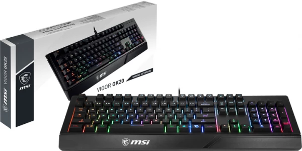 MSI ��������� ��������� Vigor GK20 UA 104key, USB-A, EN/UKR/RU, ColorLED, ������ S11-04UA208-CL - �������� 9