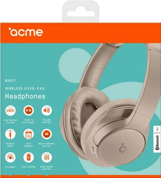  ACME BH317 Wireless over-ear headphones Sand (4770070882214) -  7