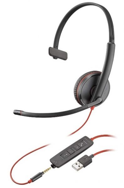 �������� Poly Blackwire 3215 Mono Office Headset Black (8X227AA) - �������� 1
