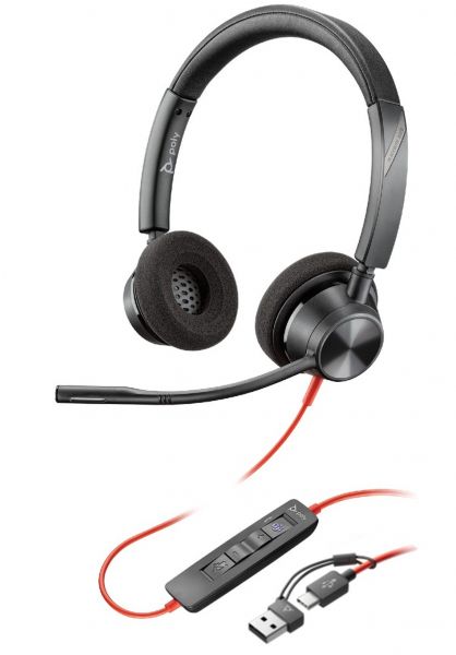 ��������� Poly Blackwire 3320-M Black Stereo Office Headset (8X220AA) - �������� 1