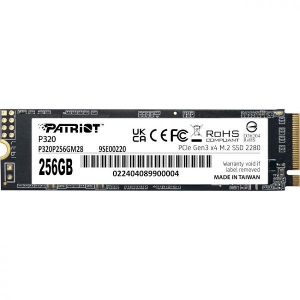 SSD ����������� Patriot P320 256Gb M.2 2280 PCIe 3.0 x4 NVMe TLC (P320P256GM28) - �������� 1