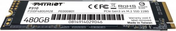 ����������� SSD M.2 2280 480GB Patriot (P310P480GM28) - �������� 2