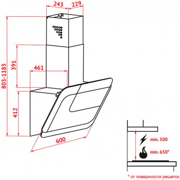 ������� PERFELLI DNS 6753 B 1100 WH/BL LED Strip - �������� 6
